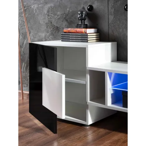 TV-Schrank Merano, Schwarz/Schwarz - 12